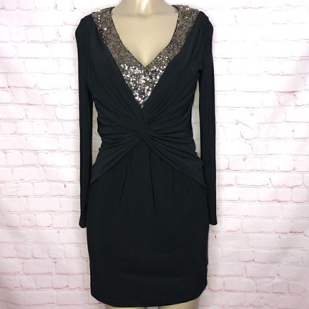 Mark + James by Badgley Mischka Black sequin dress